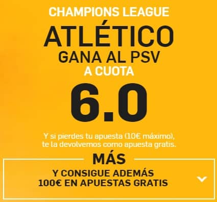 supercuota betfair Champions Atlético