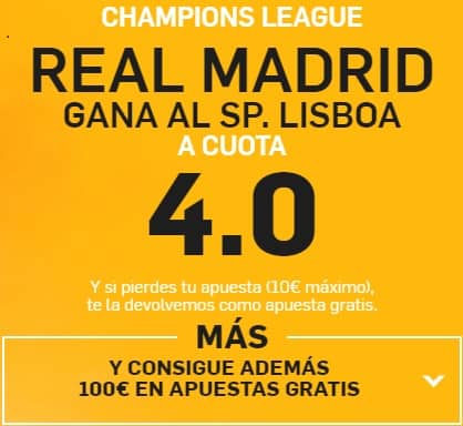 Supercuota betfair Champions Real Madrid