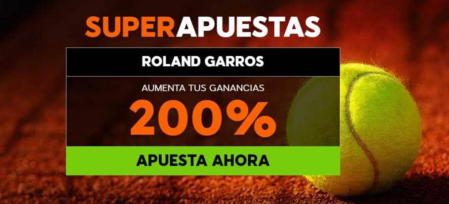 Supercuotas 888 sport Roland Garros aumenta tus ganancias 200%