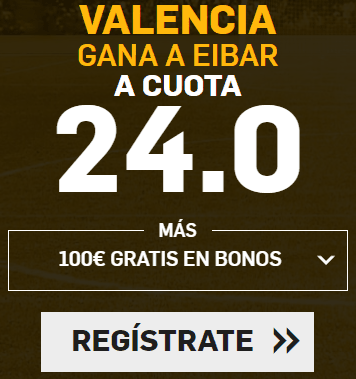 Supercuota Betfair la liga Valencia - Eibar