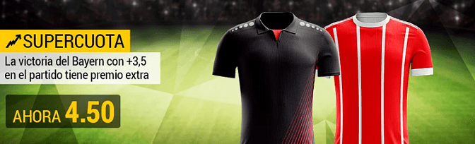 Supercuota Bwin Bayern gana Leverkusen cuota 4.50
