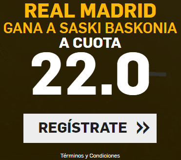 Supercuota Betfair Baloncesto Real Madrid gana a Saski Baskonia