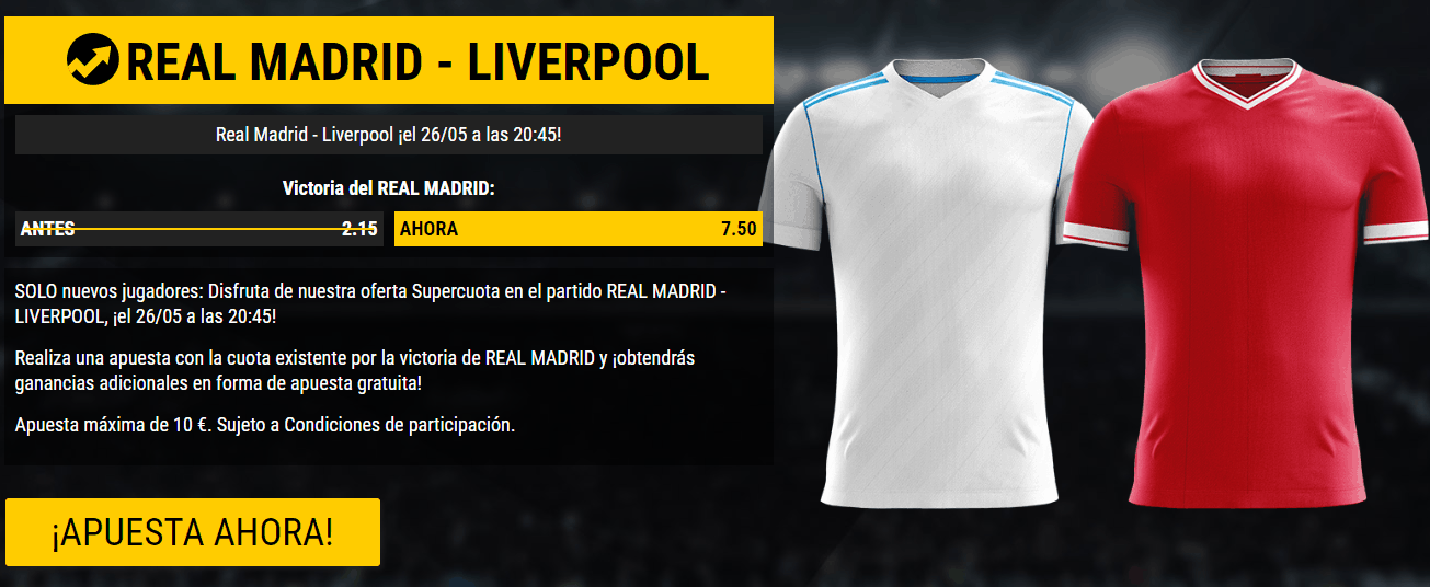 Supercuota Bwin Champions Real Madrid - Liverpool