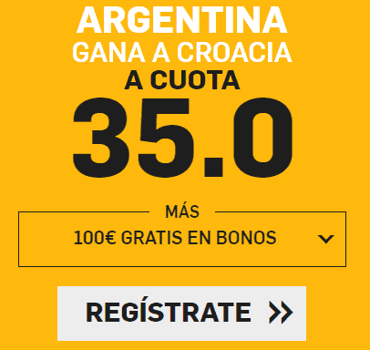 Supercuota Betfair Mundial Arenginta - Croacia