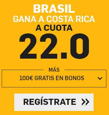 Supercuota Betfair Mundial Brasil - Costa Rica