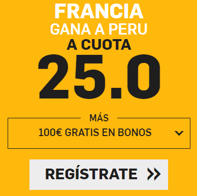 Supercuota Betfair Mundial Francia - Peru