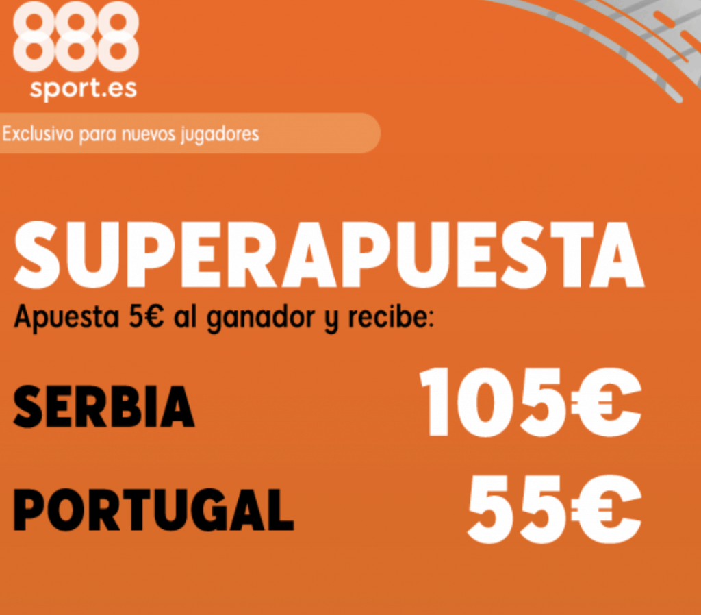 Superapuesta 888sport Euro 2020 : Serbia - Portugal.