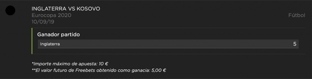 supercuota vivelasuerte Inglaterra gana a Kosovo a cuota 5.