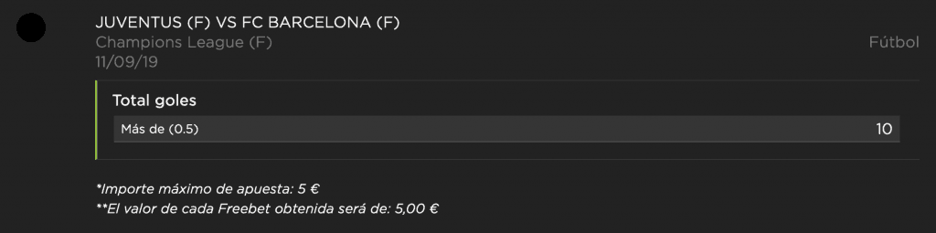 Supercuota vivelasuerte : Juventus - FC Barcelona.