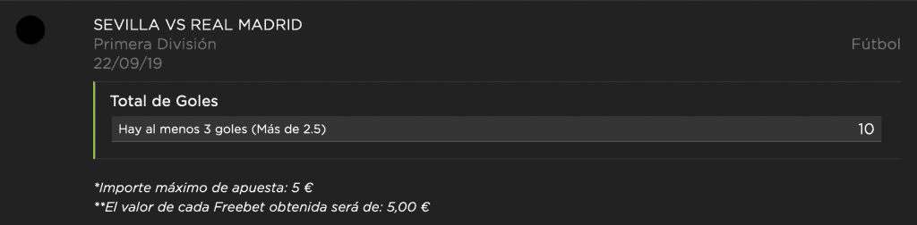 Supercuota Vivelasuerte la Liga : Sevilla - Real Madrid.