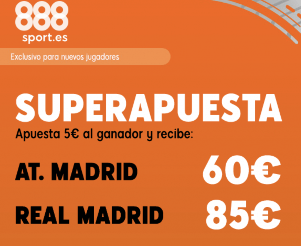 Supercuota 888sport Atlético de Madrid - Real Madrid.