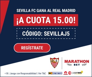 Supercuota Marathonbet : Sevilla gana al Real Madrid a cuota 15