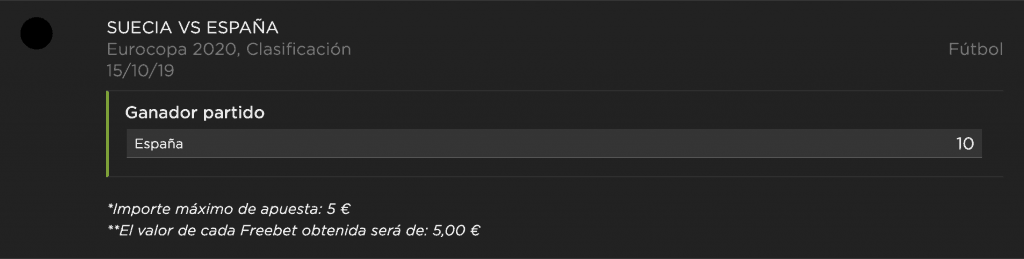 Supercuota vivelasuerte : España gana a Suecia a cuota 10