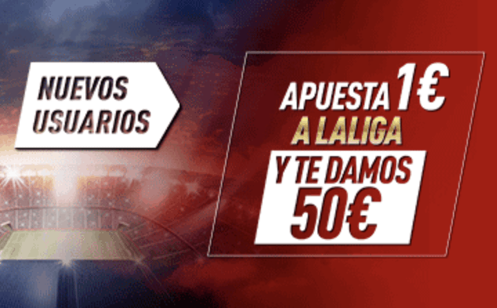 Supercuota Sportium La Liga : Apuesta 1 euro y gana 50 euros.