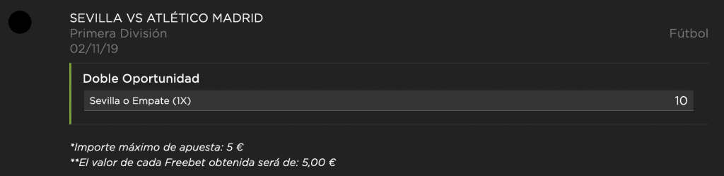 Supercuota Vivelasuerte Sevilla - Atlético de Madrid.