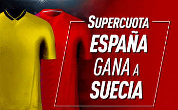 Supercuota Sportium España gana a Suecia a cuota 8..