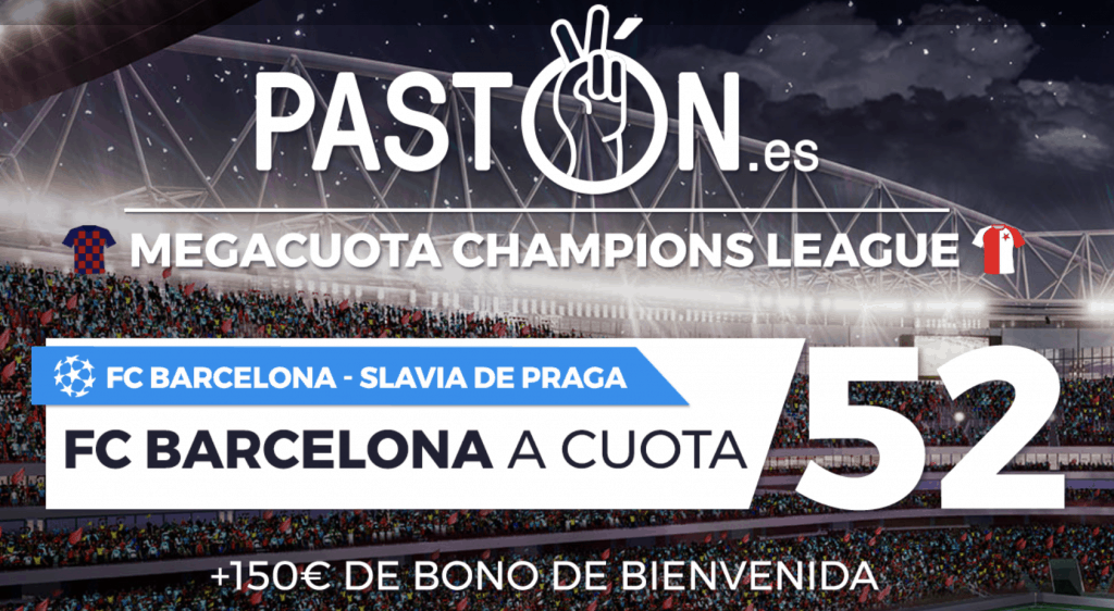 Supercuota pastón Champions League Barcelona gana a Slavia Praga a cuota 52.