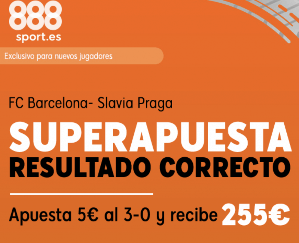 Supercuota 888sport Champions League : Fc Barcelona - Slavia Praga.