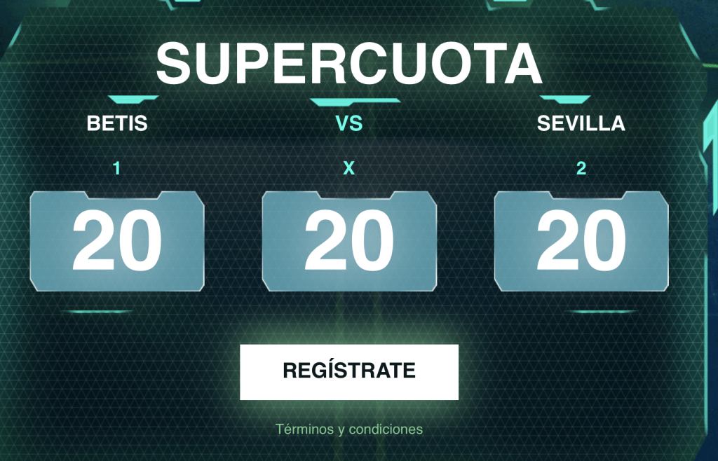 Supercuota Codere Real Betis - Sevilla FC.