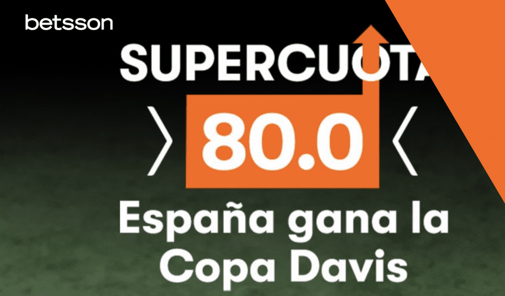 Supercuota betsson España gana la Copa Davis a cuota 80.