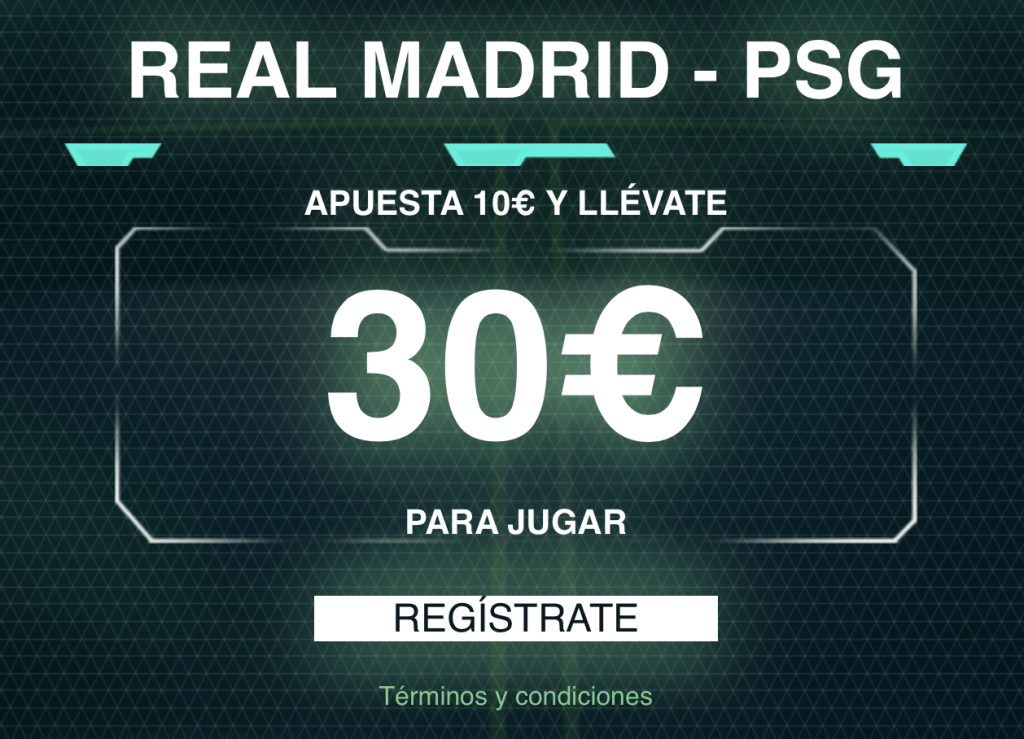 Supercuota Codere Champions League : Real Madrid - PSG.