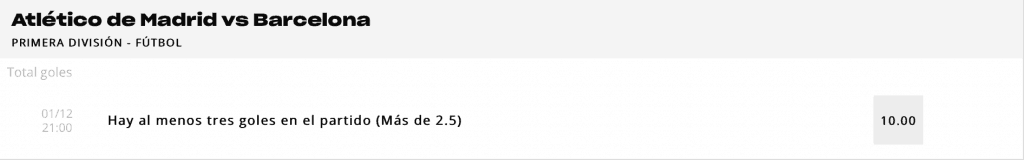 Supercuota Versus : Atlético de Madrid - FC Barcelona