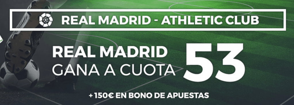 Supercuota pastón Real Madrid gana al Athletic a cuota 53