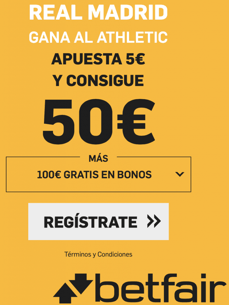 Supercuota betfair Real Madrid - Athletic