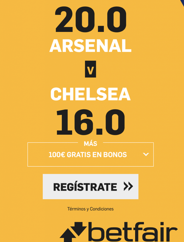 Supercuota betfair Arsenal - Chelsea