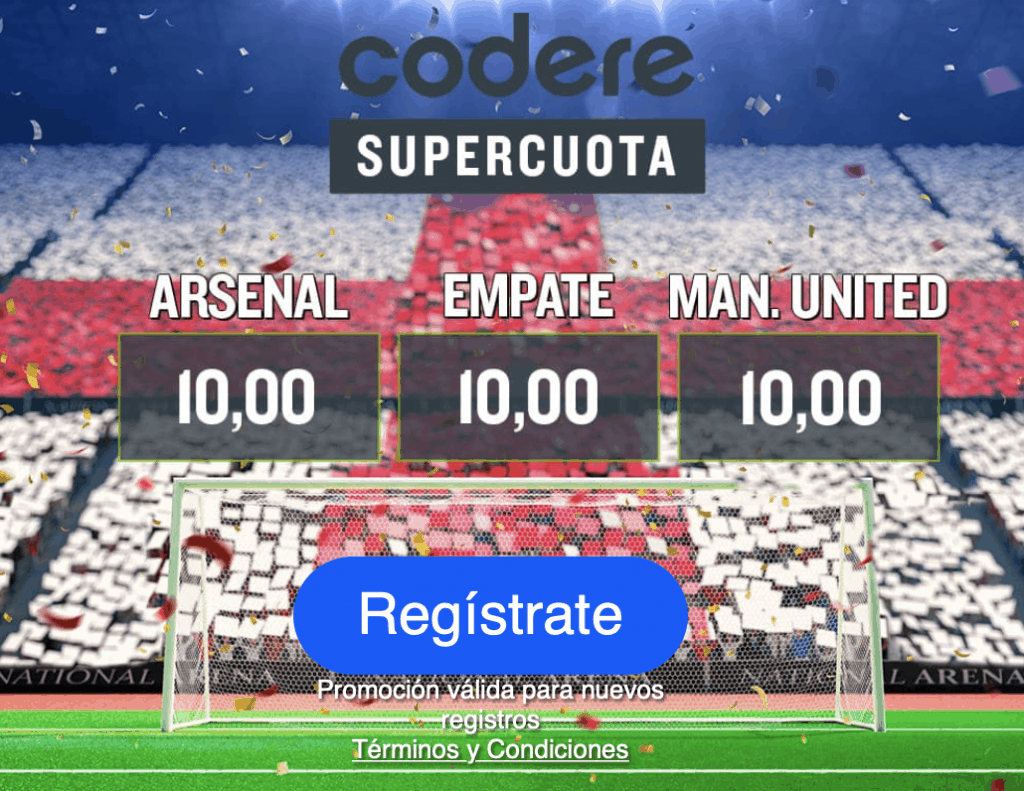 Supercuota Codere Arsenal - Manchester United