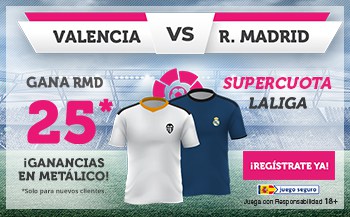 Supercuota Wanabet La Liga Valencia - Real Madrid