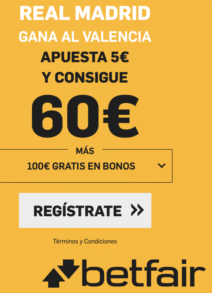 Supercuota betfair Supercopa Valencia - Real Madrid