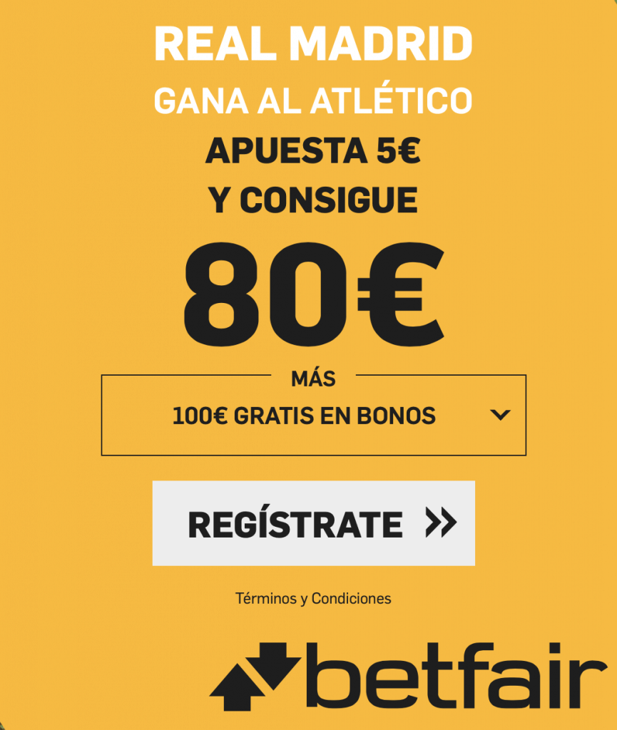 Supercuota betfair Final Supercopa España : Real Madrid - Atlético de Madrid