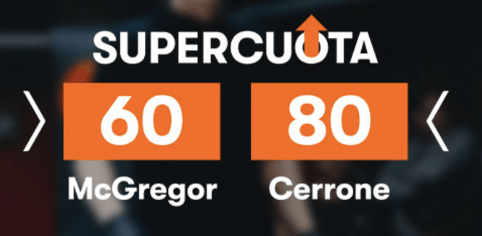 Supercuota betsson UFC McGregor - Cerrone