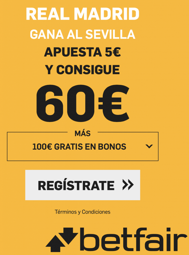 Supercuota betfair Real Madrid - Sevilla