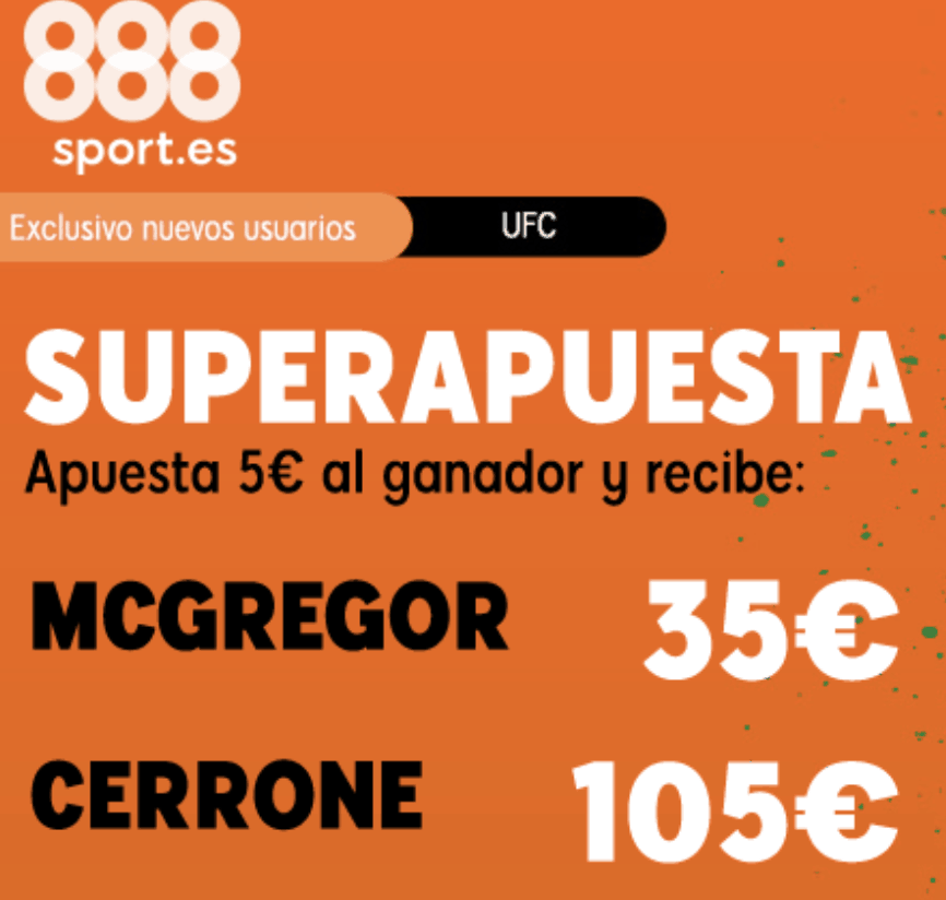 Supercuota 888sport UFC McGregor - Cerrone