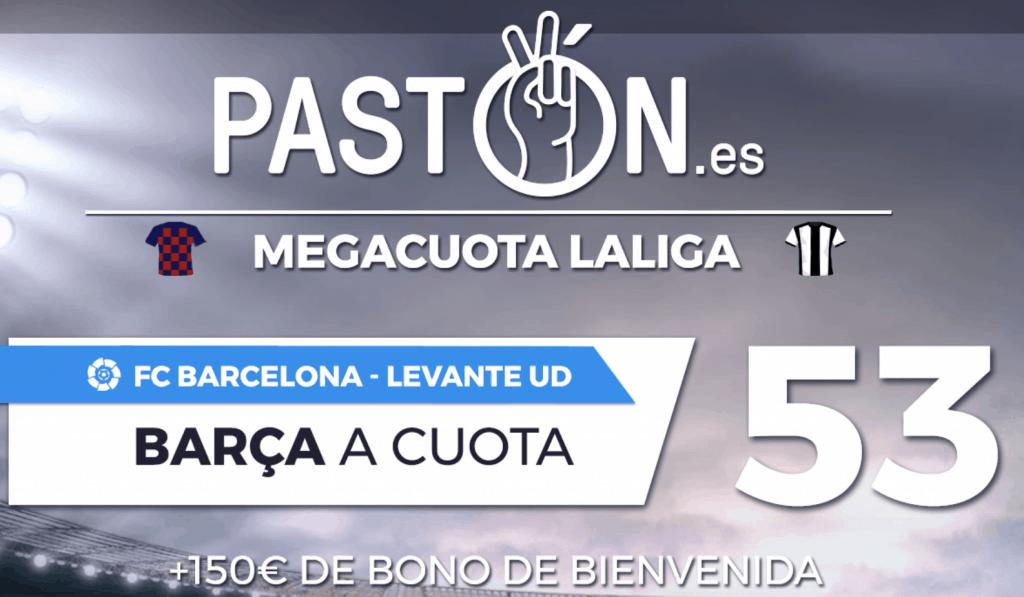 Supercuota pastón Barcelona gana al Levante a cuota 53.