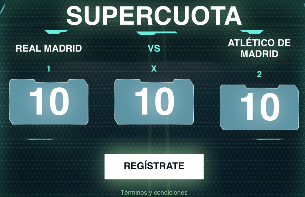 Supercuota Codere Real Madrid - Atlético de Madrid