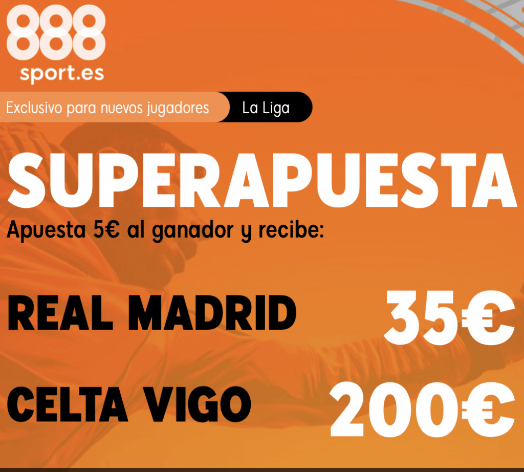 Supercuota 888sport Real Madrid - Celta