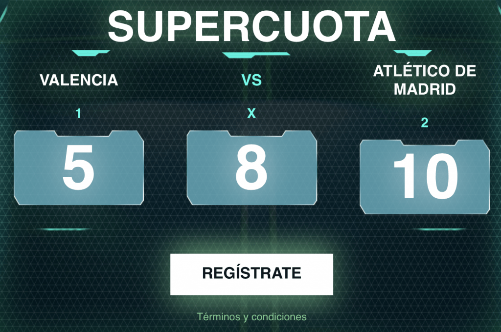 Supercuota Codere Liga : Valencia - Atlético de Madrid