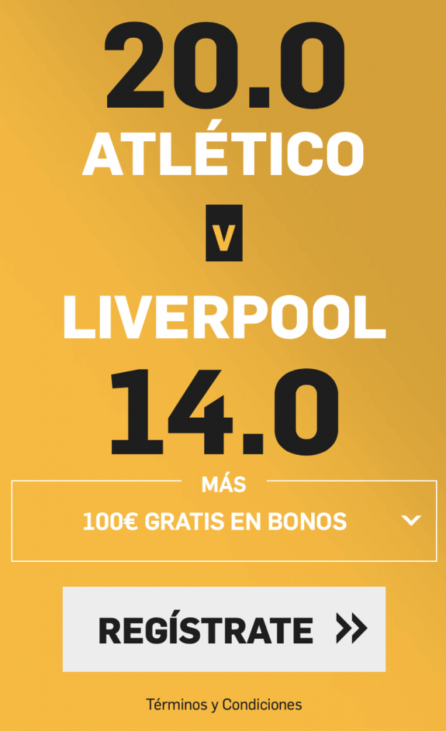 Supercuota betfair Champions League Atlético de Madrid - Liverpool