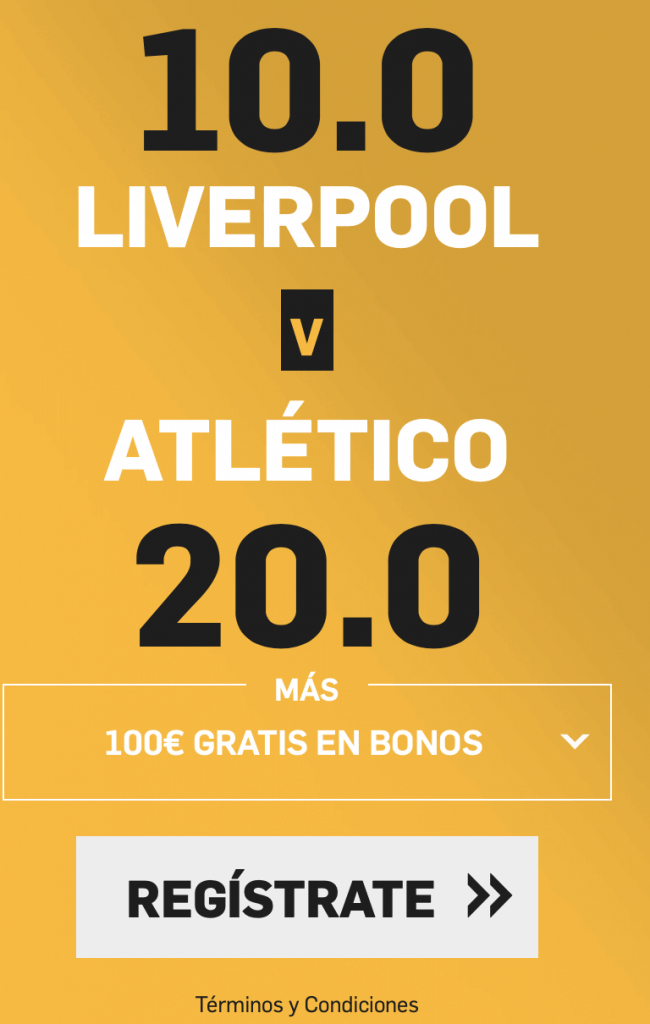 Supercuota betfair Champions League : Liverpool - Atlético de Madrid