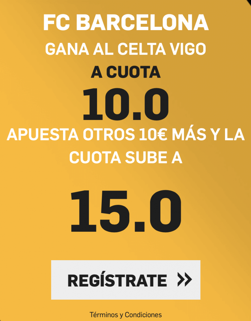 Supercuota Betfair Celta - FC Barcelona