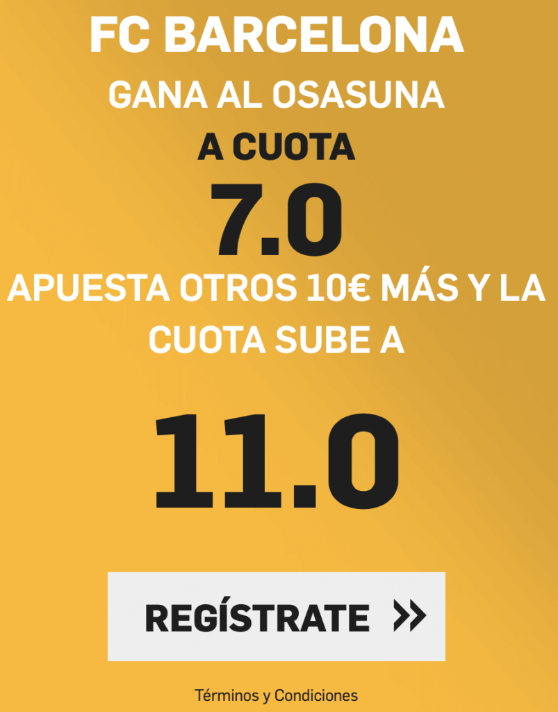 Supercuota betfair Fc Barcelona - Osasuna