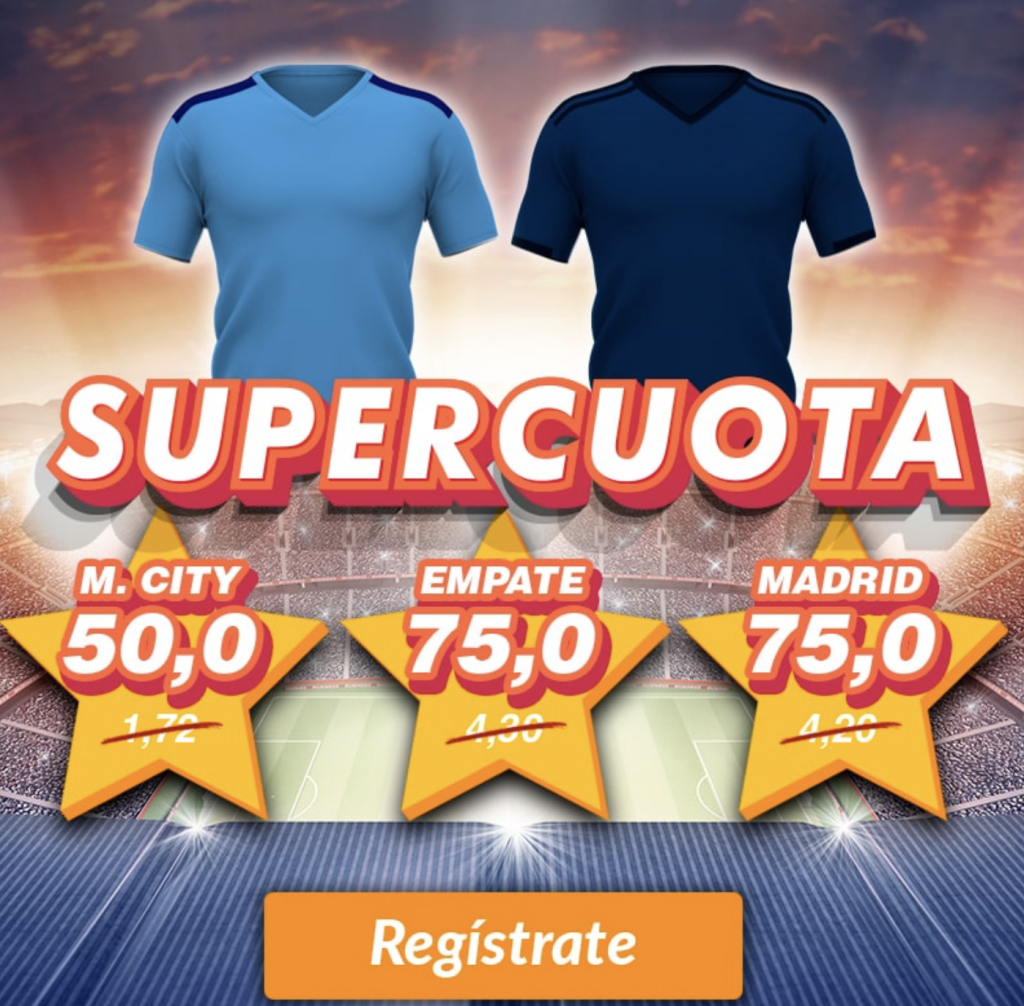 Supercuota Casino Barcelona Champions League : Manchester City - Real Madrid