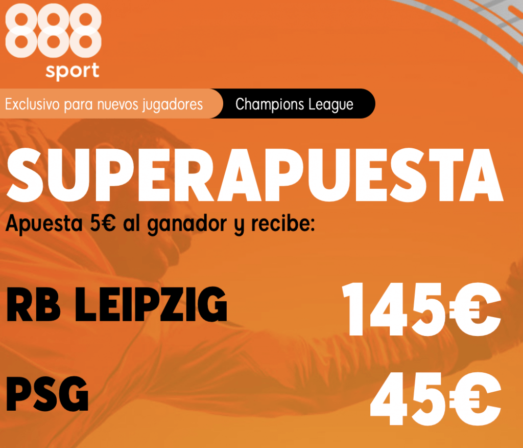 Supercuota 888sport Champions League Leipzig - PSG