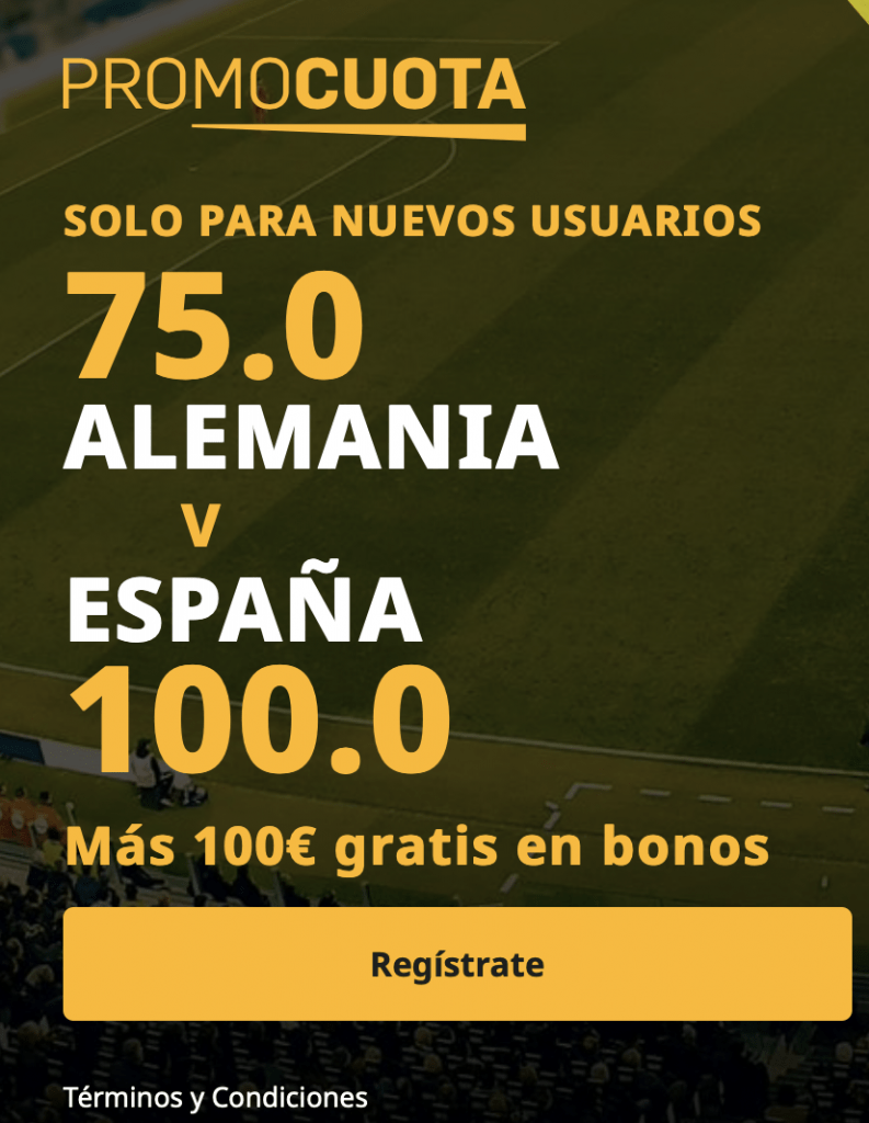 Supercuota betfair Nations League : Alemania - España.