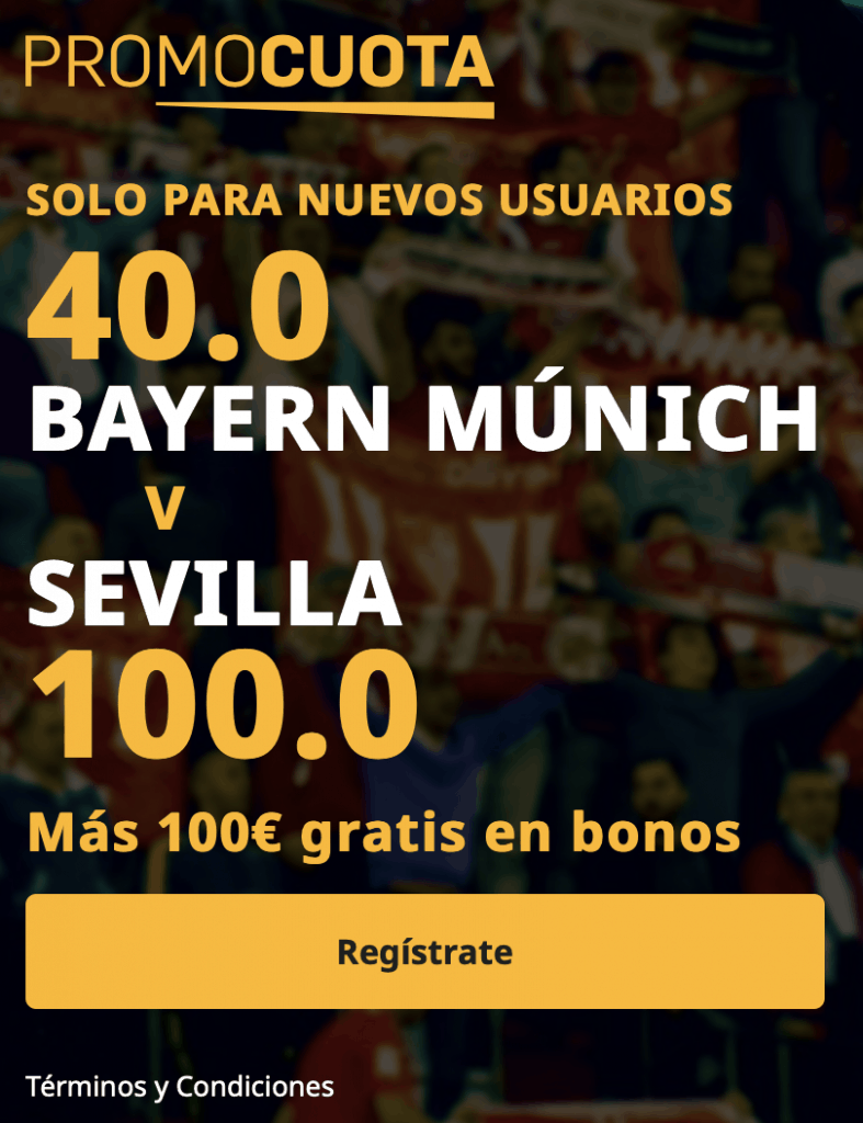 Supercuota betfair Supercopa de Europa : Bayern - Sevilla FC.