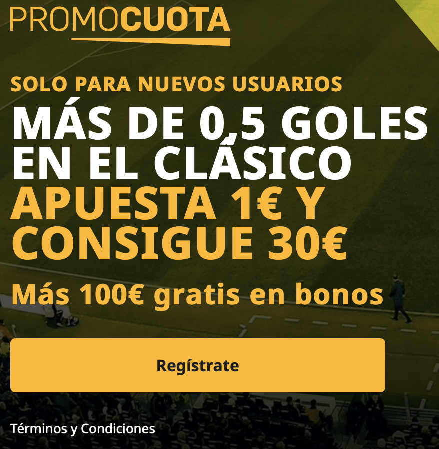 Supercuota betfair El Clásico : Fc Barcelona - Real Madrid.