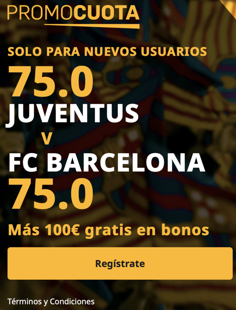 Supercuota betfair Champions League Juventus - Fc Barcelona.